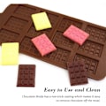 Miniatyrbild 3 av 5: Mini Silikon Chokladformar, 12 Hålrum, Non-Stick, Lätt att Lossna, för Hemgjorda Chokladbitar, Praliner, Godis, Våfflor och Tårtdekorationer