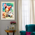 Miniatyrbild 4 av 5: 30*40 CM Diamantmålning 5D Goda vänner Fawn och Kanin Di