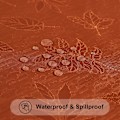 Miniatyrbilde 4 av 5: Smiry Høst Jacquard Dugg, 60x84 Tommer Vanntett Høstblader Damask Dugg, Rektangulært Stoff Dugg for