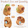 Miniatyrbillede 2 af 5: 2 stk. nuttede capybara-bamser - nuttet 9'' capybara-bamse - blød brun capybara