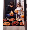 Miniatyrbillede 2 af 5: Efterårs Halloween Badeværelsesmåtter Sjove Græskar Bademåtte til Efterårs Høst Thanksgiving Hjemmeindretning, Blød Skridsikker Tæppe til