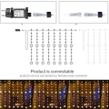 Miniatyrbilde 5 av 5: Speilstrengslys, 80 stjerner 144 LED-tilkoblingsbar stjerneforheng 2