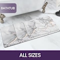 Miniatyrbilde 5 av 5: Diatomitt Badematte Antislipp 40 x 60 cm, Superabsorberende Rask Tørking, for Baderomsdører, Stue, Vaskbar (Lysegrå