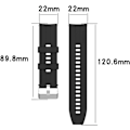 Miniatyrbillede 4 af 5: Sort-22mm urrem til Huawei Watch 3/3 Pro/GT2 Pro/GT2e/GT2/GT 46mm/Galaxy Watch Black