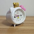 Miniatyrbild 4 av 4: Kattutseende Kawaii väckarklocka, tecknad kattklocka, tyst, sängbord, student, pojke, flicka, pip, pip, klockor fo