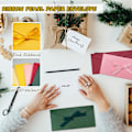Miniatyrbild 3 av 5: 15-pack Retro Kraft Kuvert Färgade Kuvert Postkort Kuvert Pärlemorpapper Kuvert 22×11cm Rosett Presentkuvert för