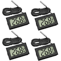 Miniatyrbild 1 av 5: Mini digital LCD-termometer med temperaturgivare sensor testare för kylskåp frysar Aq