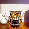 Miniatyrbillede 5 af 5: Kaffe Kapsel Kurv (Guld Farve), Kaffe Kop Opbevaringskurv, Cof