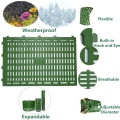Miniatyrbillede 3 af 5: 10 stk. plantebeskyttere til beskyttelse af grøn bark, justerbart net til frøplanter og små træer - B