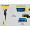 Miniatyrbilde 2 av 5: OBD-2 Kabelforlengelse Splitter Adapter - OBDII 16 Pin 1 Hann