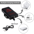 Miniatyrbillede 5 af 5: Løbelys, 3 tilstande USB genopladelig kropslys med baglygte