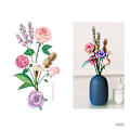 Miniatyrbillede 1 af 3: 547 stk. blomsterbuket/blokke byggesæt, DIY legetøj til gave