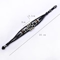 Miniatyrbild 2 av 5: 3 Set Retro Gitarr Läderarmband För Män Handgjorda Flätade Zinklegering Rockmusik Multi-Lager Wrap Armband Unika Punkstil Gåvor Smycken