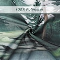 Miniatyrbillede 4 af 4: Misty Forest Bruseforhæng Grønt Akvarel Bjerg Sø Badeforhæng Polyester Stof Anti-Skimmel Vandtæt Vaskbart Badeværelsesforhæng 180 x 180 cm w