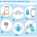 Miniatyrbilde 4 av 6: 3 pakker Smart Tracker nøkkelfinner lokalisator flerfarget trådløs GPS-tracker Mini Anti Lost Alarm Sensor