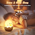 Miniatyrbillede 4 af 5: Dæmpbar Natlampe til Børn, Baby Natlampe, Genopladelig LED Touch Sengelampe, Kawaii Indretning, Silikone, til Soveværelse, Børneværelse