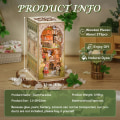 Miniatyrbild 5 av 5: 3D-pusselbokhörna DIY-kit - Elven Paradise 275 delar, miniatyrdockhuskit med möbler