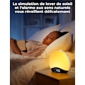 Pikkukuva 2 / 4: Valoisa herätyskello radiolla, aamunkoiton simulaatio herätyskello LED-yöpöydän lampulla, Bluetooth-toiminto, 20 B