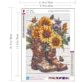 Miniatyrbild 5 av 5: 12 x 16 Tum Diamantmålning Kit för Vuxna, 5D Fjäril Solros Blommor Diamantkonst Kit för Nybörjare, DIY Full