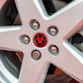 Miniatyrbilde 4 av 5: Sett med 4 klistremerke hjulnavdeksel senterdeksel for Zombie Outbreak Response Team emblem sirkulær bueform 3D stereo aluminium