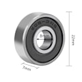 Pikkukuva 2 / 5: 10 kpl rullalaudan laakerit metalliset miniatyyriväriset kitkattomat laakerit 608 2RS ABEC 9 Doub