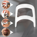 Miniatyrbillede 4 af 5: Skæg og halsudskæring barbering guide, hårklippesæt til mænd, gedebuk overskæg formgivningsskabelon Wh
