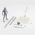 Miniatyrbillede 2 af 4: Kunstner Sketch Bevægelig Lem Action Figur Model med Display Base og Pose Dele, 5.9inch Krops Menneskelig Mannequin Kit til Dr