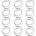 Miniatyrbilde 1 av 4: 12 stk Serviettringer Metall Spiral Serviettringer Spenner Enkle Legering Serviettringer Serviettholders Ring for Bryllup