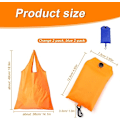 Miniatyrbillede 2 af 5: 4 Stykker (38 x 38cm) Foldbar Taske, Polyester Indkøbstasker og Totes, Bærbare Indkøbstasker med Håndtag og Opbevaringstaske, Indkøbsvogn Taske til Sh