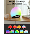 Pikkukuva 3 / 4: Valoisa herätyskello radiolla, aamunkoiton simulaatio herätyskello LED-yöpöydän lampulla, Bluetooth-toiminto, 20 B