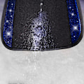 Miniatyrbillede 6 af 6: (Blue Diamond) Blanke Rhinestone Diamant Bilgulvmåtter, Glitrende Krystal Tæppe Anti-slip PVC Hæl P