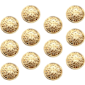 Miniatyrbilde 1 av 5: 30 stk Runde Metall Hule Knapper Jakke Knapper Flat Knapper Bukser Knapper Sy Knapper (Lys Gull)