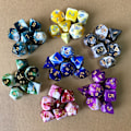 Pikkukuva 2 / 5: 49 kappaletta DND-noppasetti, 7 settiä polyesteristä D&D-noppaa 7 pussukan kanssa Dungeons & Dragonsille, D&D-noppaa pussukoissa RPG DND:lle
