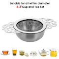 Miniatyrbillede 5 af 5: 2 Pak Små Fine Mesh Te-Sigter med Skål, Rustfrit Stål Løse Te-Infusere Sigter 6,5 cm Diameter Te-Filter w