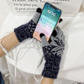 Miniatyrbillede 3 af 5: USB-opvarmede handsker til mænd og kvinder（Brun grå）, vinter touch scr