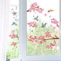 Miniatyrbillede 2 af 5: MH-Flower Vinduesklistermærker Fugle på Gren Anti-Kollision Kirsebær B