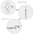 Miniatyrbilde 4 av 5: 6 stk. Wire Turnbuckle Turnbuckle M4 Rustfritt Stål Justerbar Tu
