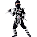 Miniatyrbild 1 av 6: 1 st Ghost Creations Barnkostym för barn, Pojkar Ninja Kung Fu Kostym Halloween Dres L