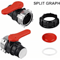 Miniatyrbild 2 av 5: (S60*6)IBC Tank Adapter, Tank Valve Valve för IBC Tank, IBC Adapt