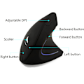 Miniatyrbillede 3 af 5: Vertikal trådløs computer gaming mus 2.4 DPI 5D optisk USB ergonomisk mus til pc bærbar