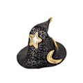 Miniatyrbillede 1 af 4: (Sort) Halloween heksehat hårklemme, stjerneformet månehat hårklemme, lille hat hårklemme, kvindelig h