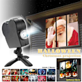 Pikkukuva 3 / 4: Halloweenin ja joulun ikkunaprojektorivalot, holografinen projektio, 12 elokuvafestivaalin projektiosp