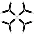 Miniatyrbillede 1 af 5: (Sort) Lagenstropper, 4-delt monterede lagenfastgørelser, trekantform, elastisk madrasstrammer, annonce