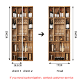Miniatyrbilde 5 av 5: (38,5*200cm*2stk) 3D-effekt plakat dørklistremerke 8