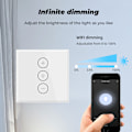 Miniatyrbillede 3 af 5: Dimmer, procentfunktion WiFi lysdæmper med timerfunktion, WLAN stemmestyret indbygget lys