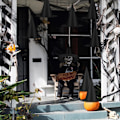 Pikkukuva 4 / 5: 12 kpl Halloween-noittien hattuja, mustat riippuva noittien hatut, noitapuvun tarvikkeet noittien hatut 100 metriä narua
