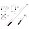 Pikkukuva 2 / 5: Retractable Billiards Cue Stick Bridge with 3 Pieces Removable Bridge Head, Billiards Pool Cue Acces