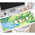 Miniatyrbilde 2 av 5: 1 stk Grønn Søt Anime Skrivebordsmatte Kawaii Tegneserie And Gaming Musematte XXL Stor Anime Jente Gamer Musematte Kvinner Kontor