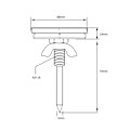 Miniatyrbilde 4 av 5: BBQ Termometer Ovnstemperatur Termometer Måler Rustfritt