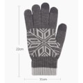 Miniatyrbillede 2 af 5: Vinter touchscreen handsker sneblomst print holder dig varm til w